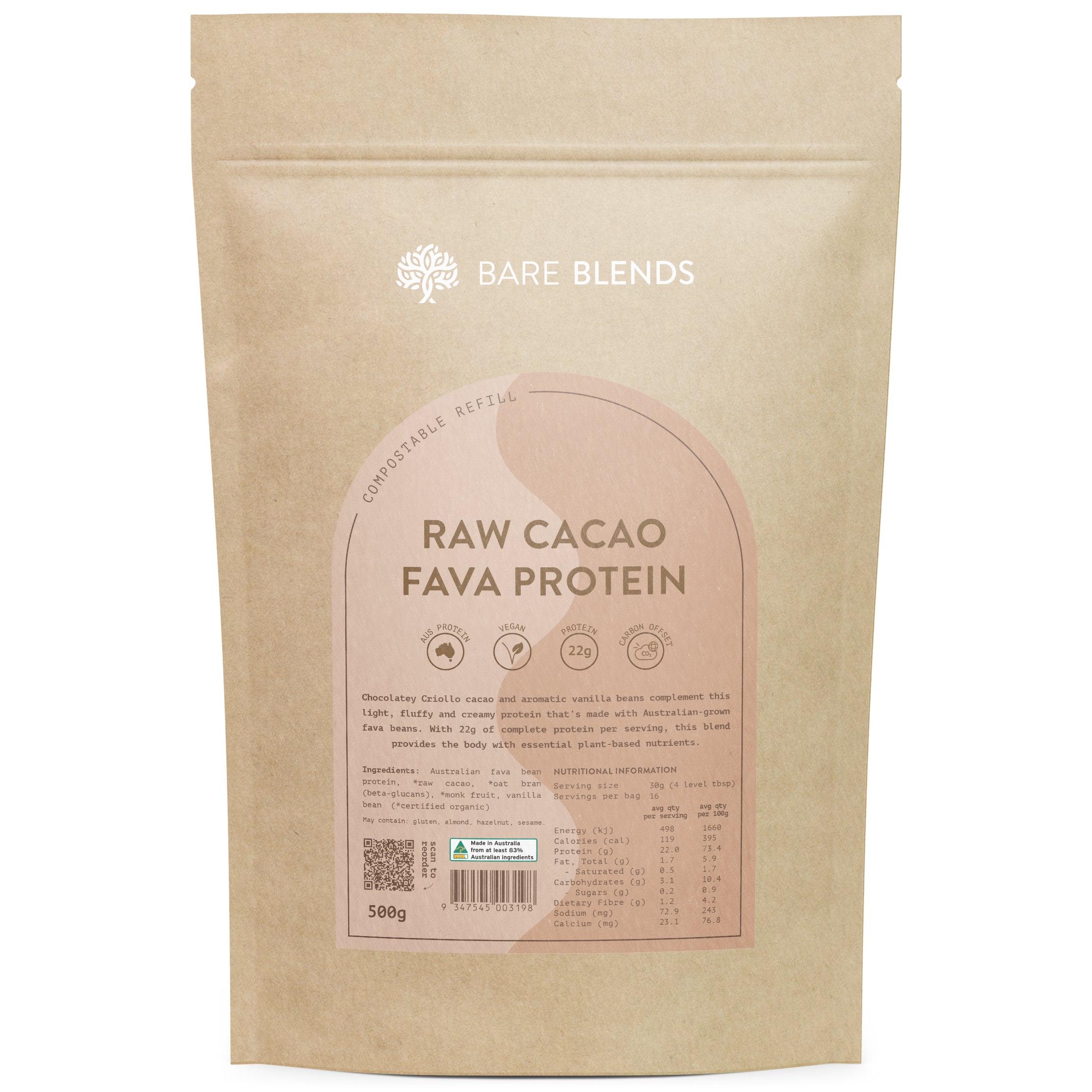 Raw Cacao Fava Protein